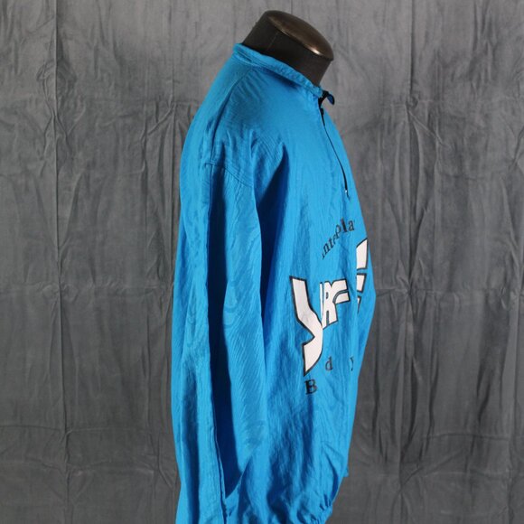 Vintage Surf Style Pullover - Blue Reflective Windbreaker - Men's XL - Picture 6 of 7